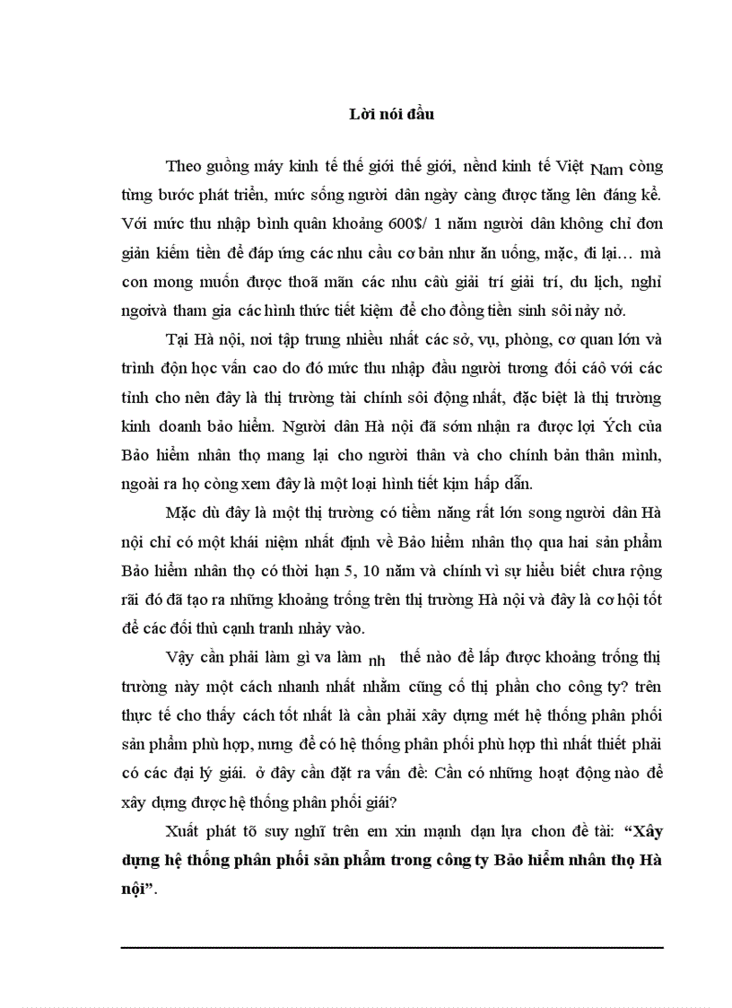 image for page Xây dựng hệ thống phân phối sản phẩm trong công ty Bảo hiểm nhân thọ Hà nội 1