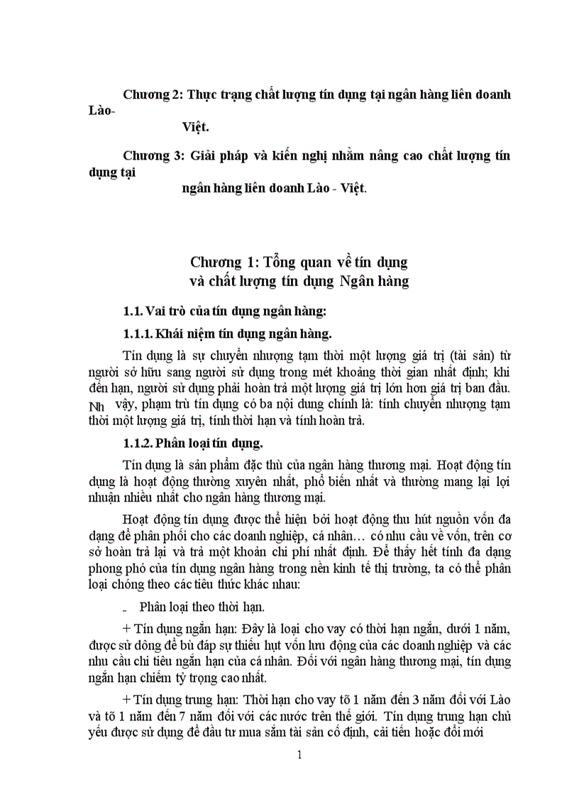 image for page Giải pháp nâng cao chất lượng tín dụng tại ngân hàng liên doanh Lào Việt