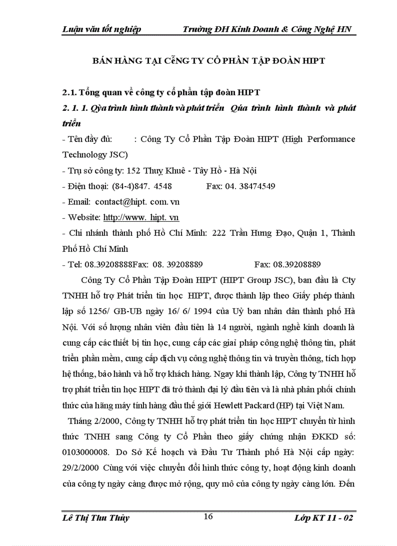 image for page Một số ý kiến đóng góp nhằm góp phần nâng cao chất lượng công tác kế toán bán hàng và xác định kết quả bán hàng tại Công ty cổ phần tập đoàn HIPT