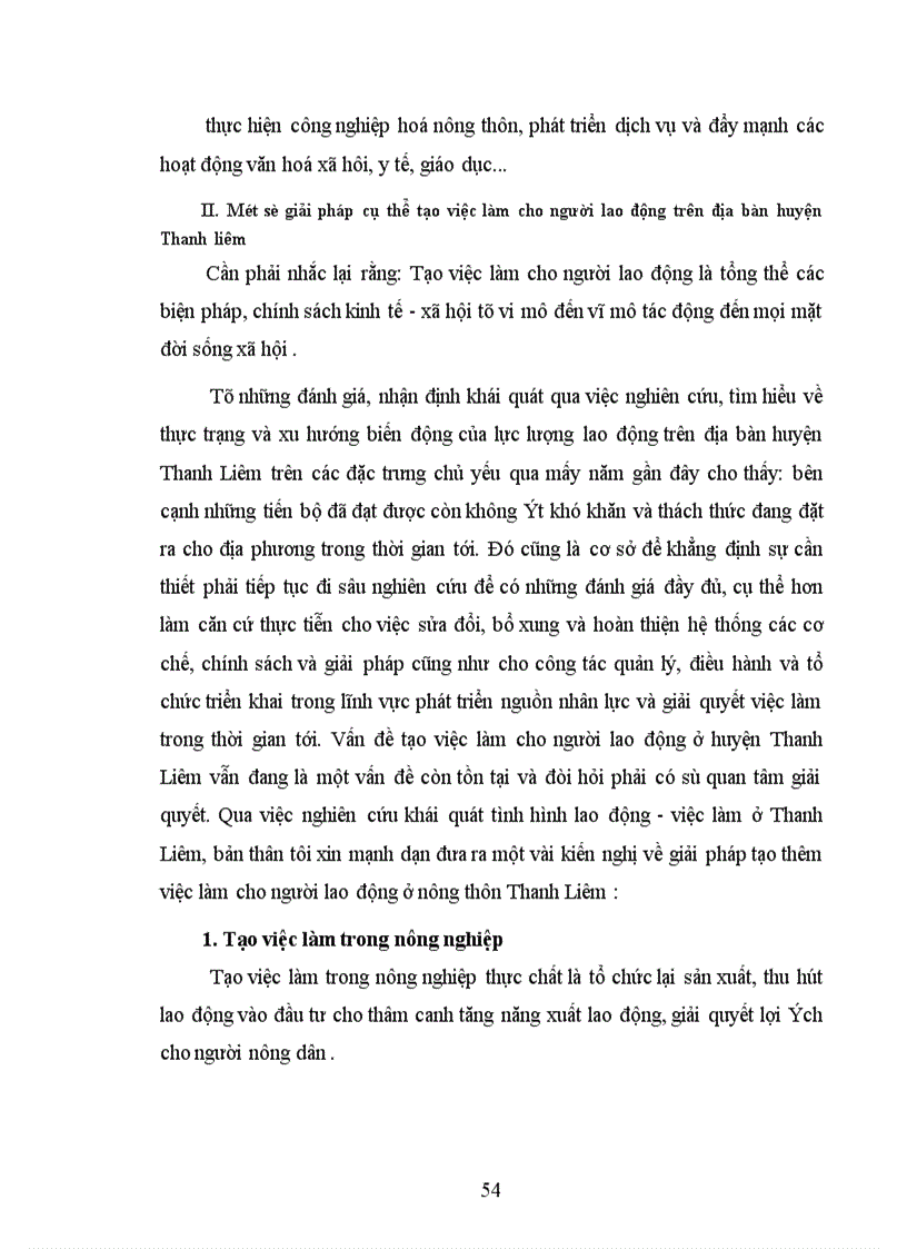 image for page Tạo việc làm cho người lao động ở huyện Thanh Liêm tỉnh Hà Nam 1