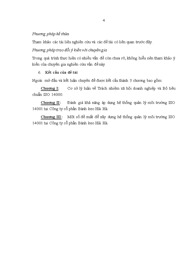 image for page Nghiên cứu khả năng áp dụng hệ thống quản lý môi trường ISO 14001 tại Công ty cổ phần Bánh kẹo Hải Hà