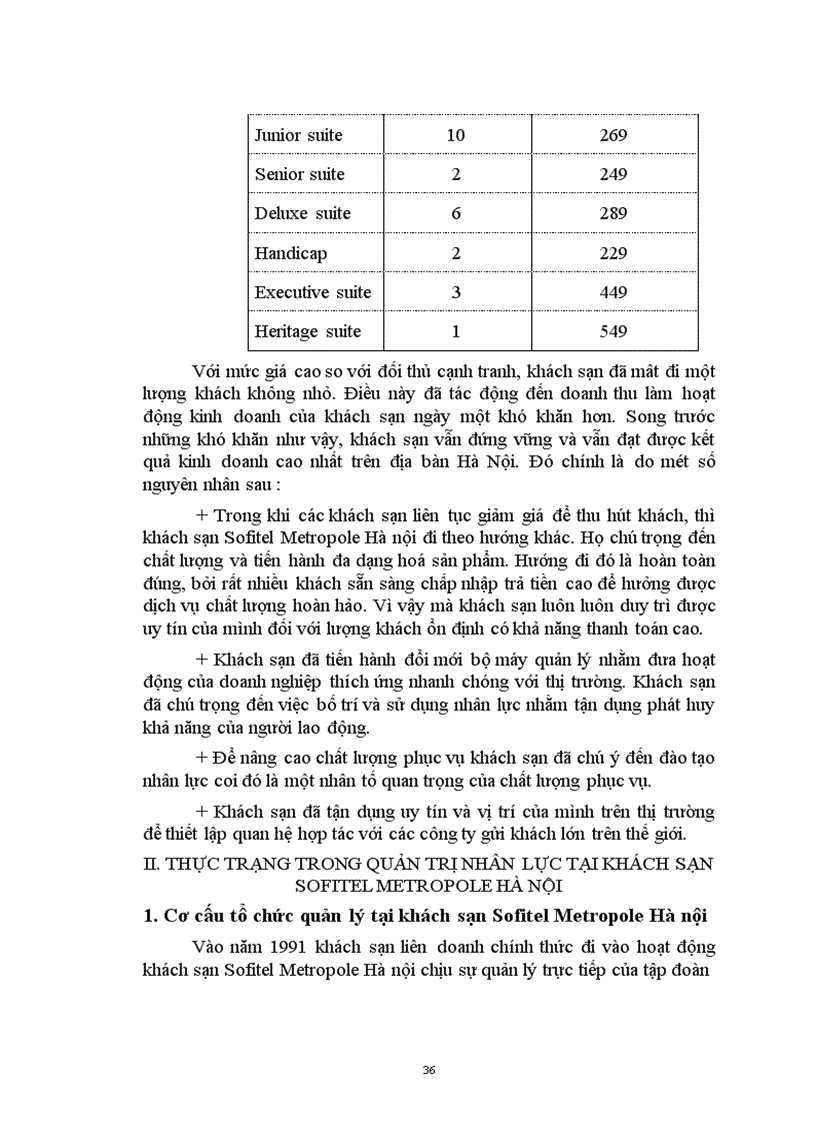 image for page Vấn đề quản trị nhân lực tại khách sạn Sofitel Metropole Hà nội kinh ngiệm và một số đề xuất 1