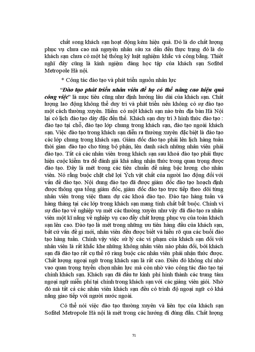 image for page Vấn đề quản trị nhân lực tại khách sạn Sofitel Metropole Hà nội kinh ngiệm và một số đề xuất 1