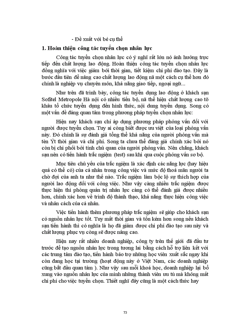 image for page Vấn đề quản trị nhân lực tại khách sạn Sofitel Metropole Hà nội kinh ngiệm và một số đề xuất 1