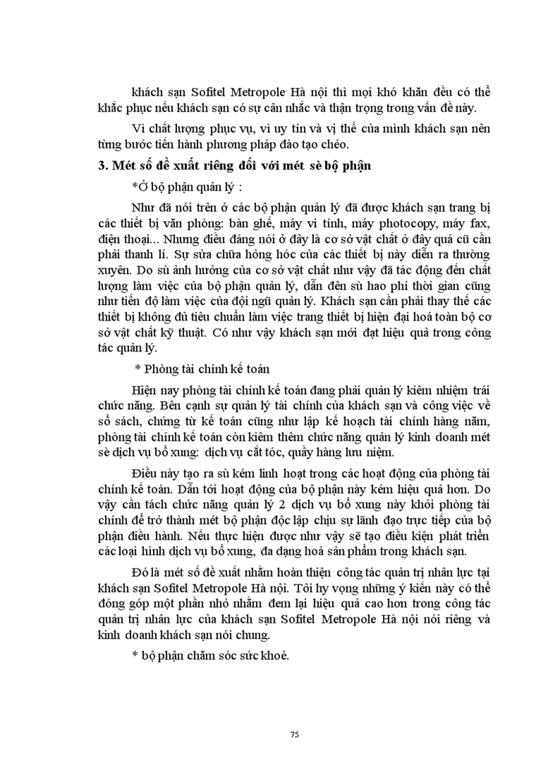 image for page Vấn đề quản trị nhân lực tại khách sạn Sofitel Metropole Hà nội kinh ngiệm và một số đề xuất 1