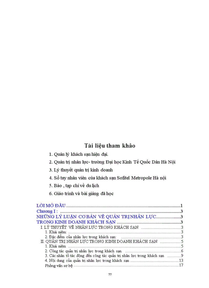 image for page Vấn đề quản trị nhân lực tại khách sạn Sofitel Metropole Hà nội kinh ngiệm và một số đề xuất 1