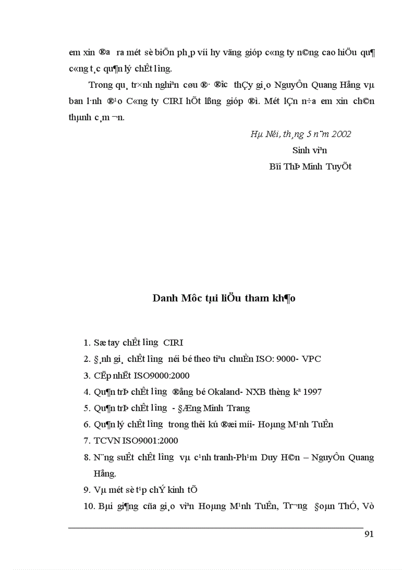 image for page Báo cáo tổng hợp về những giải pháp cơ bản nâng cao hiệu quả quản lý chất lượng trong sản xuất kinh doanh của Công ty quan hệ quốc tế đầu tư sản xuất