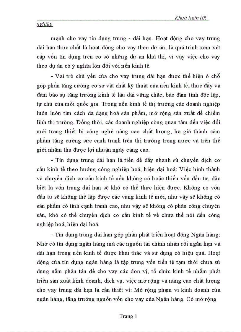 image for page Một số giải pháp nhằm mở rộng cho vay và nâng cao chất lượng tín dụng trung dài hạn của Ngân hàng Công thương Thanh hoá 1
