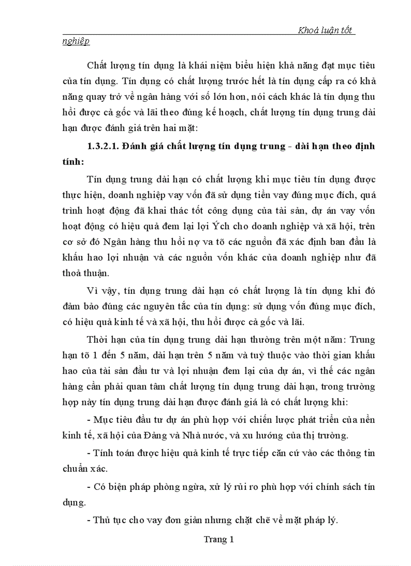 image for page Một số giải pháp nhằm mở rộng cho vay và nâng cao chất lượng tín dụng trung dài hạn của Ngân hàng Công thương Thanh hoá 1