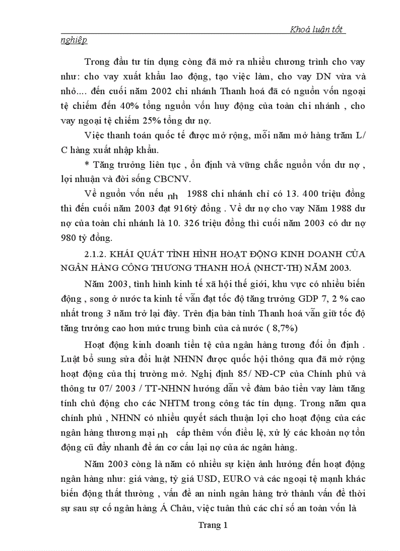 image for page Một số giải pháp nhằm mở rộng cho vay và nâng cao chất lượng tín dụng trung dài hạn của Ngân hàng Công thương Thanh hoá 1