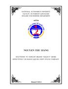 Solutions to exploit brand halico more effectively in hanoi liquor joint stock company 1