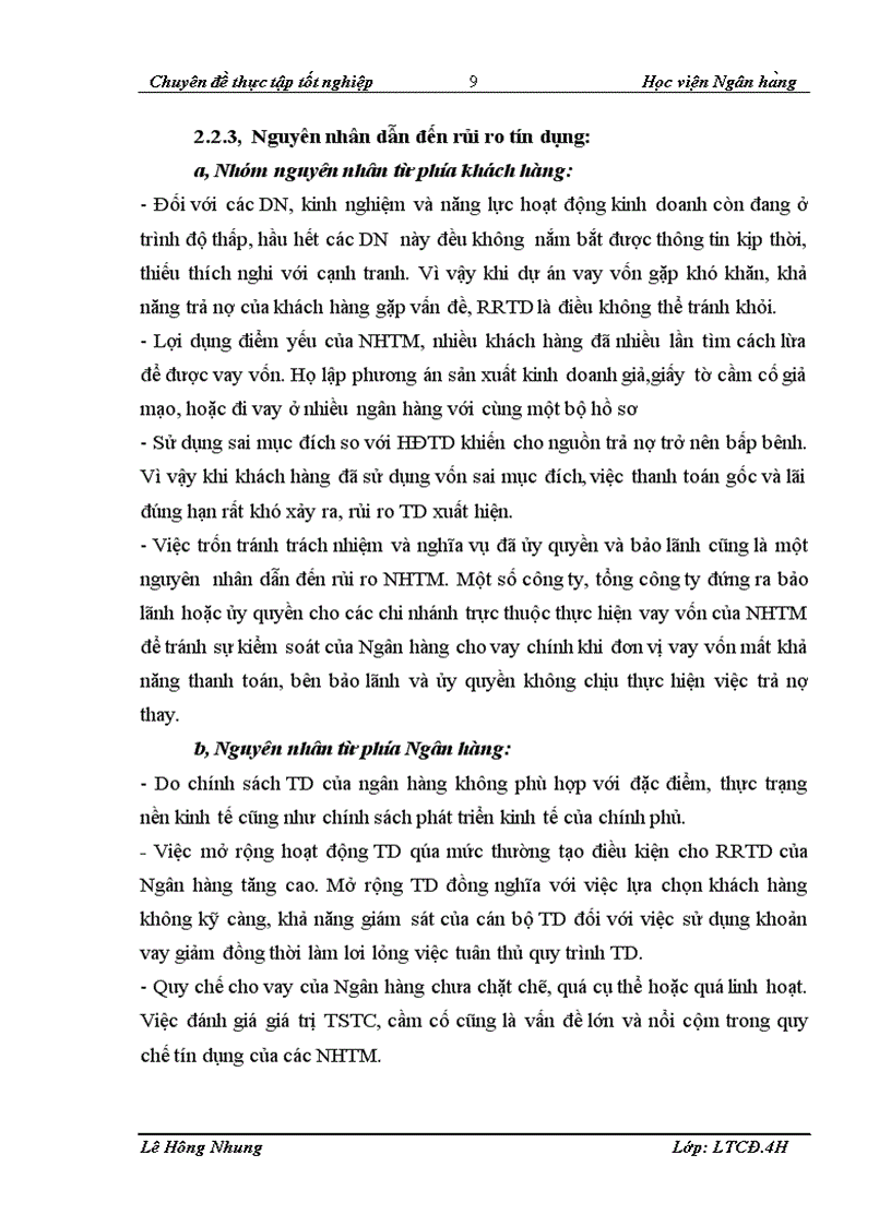 image for page Quản trị rủi ro tín dụng tại Ngân hàng Việt Nam thịnh vượng VPBank chi nhánh Hà Nội