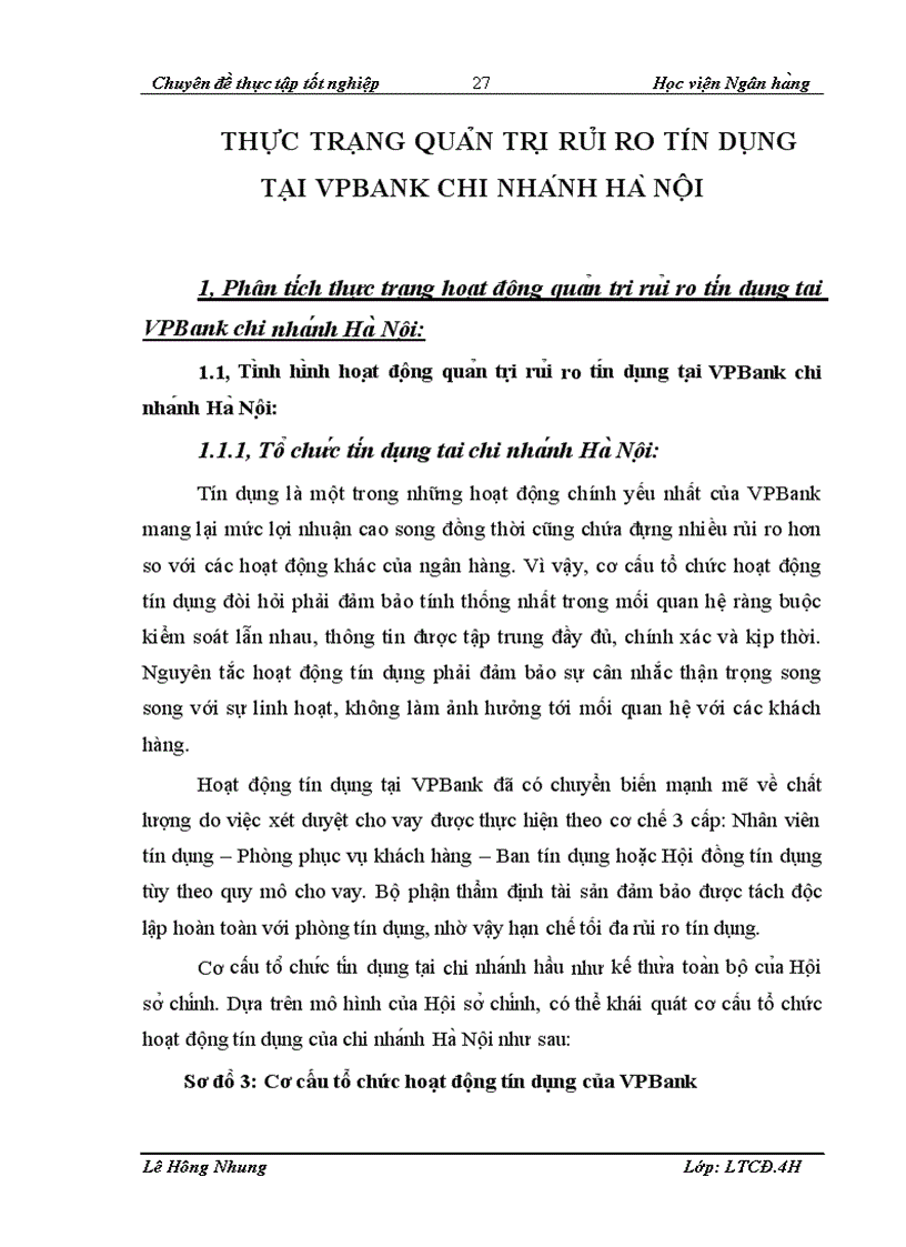 image for page Quản trị rủi ro tín dụng tại Ngân hàng Việt Nam thịnh vượng VPBank chi nhánh Hà Nội