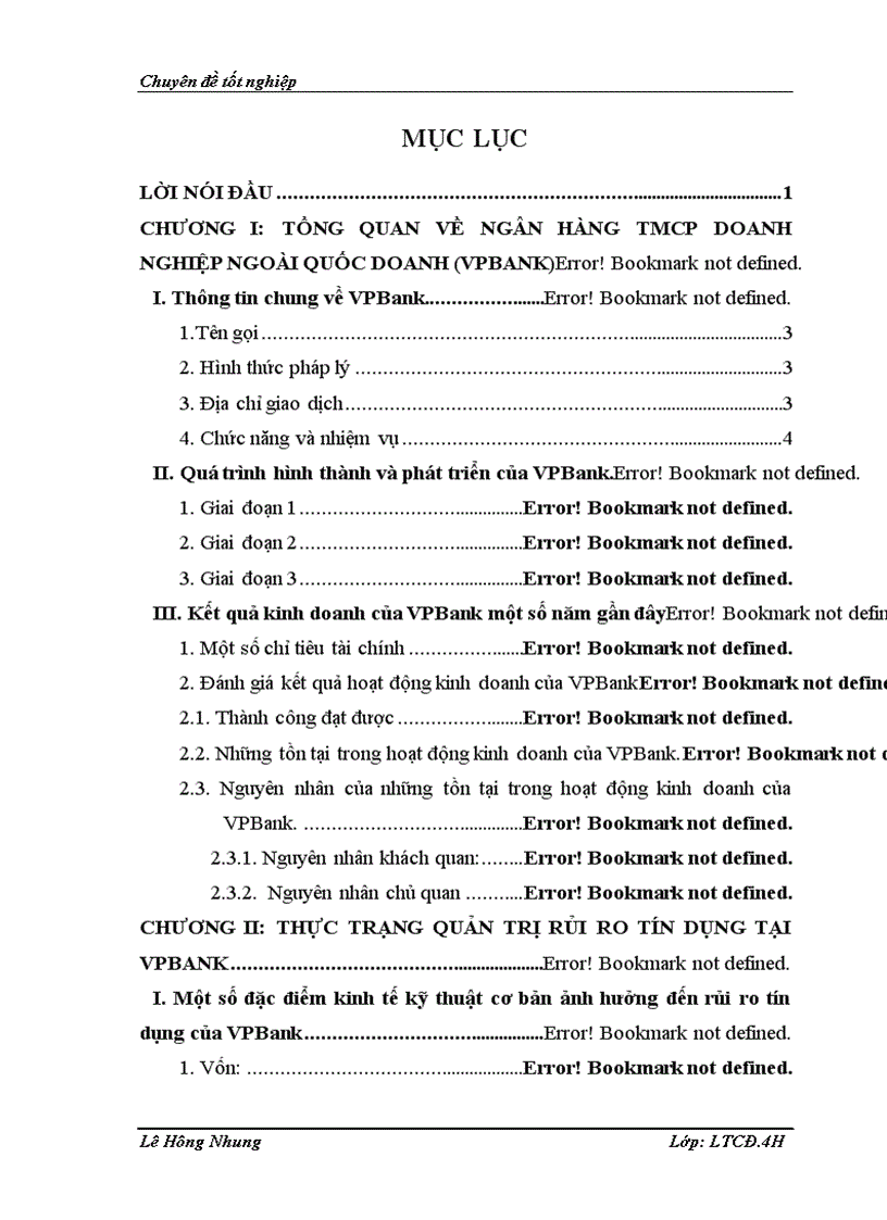 image for page Quản trị rủi ro tín dụng tại Ngân hàng Việt Nam thịnh vượng VPBank chi nhánh Hà Nội