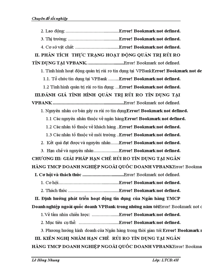 image for page Quản trị rủi ro tín dụng tại Ngân hàng Việt Nam thịnh vượng VPBank chi nhánh Hà Nội