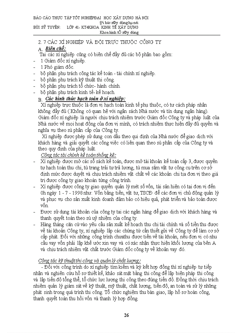 image for page Báo cáo tổng hợp tại Công ty Xây Dựng số 4