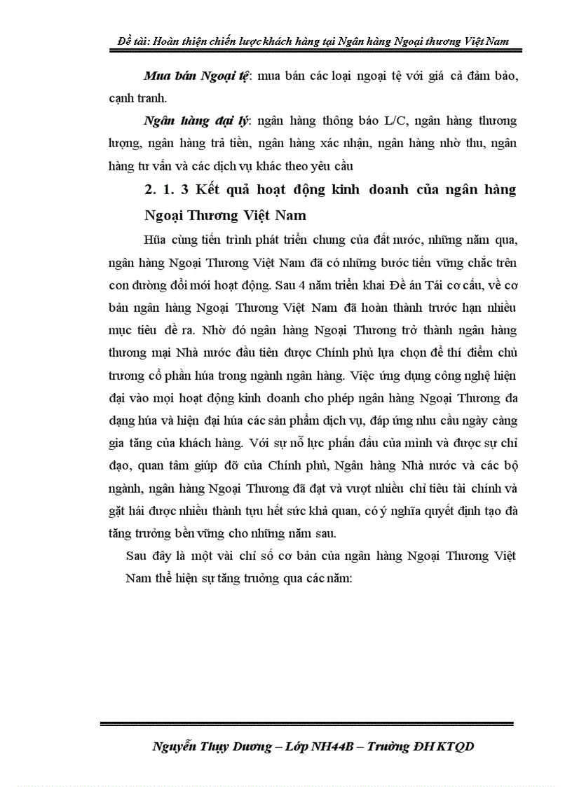 image for page Hoàn thiện chiến lược khách hàng tại ngân hàng Ngoại Thương Việt Nam 1