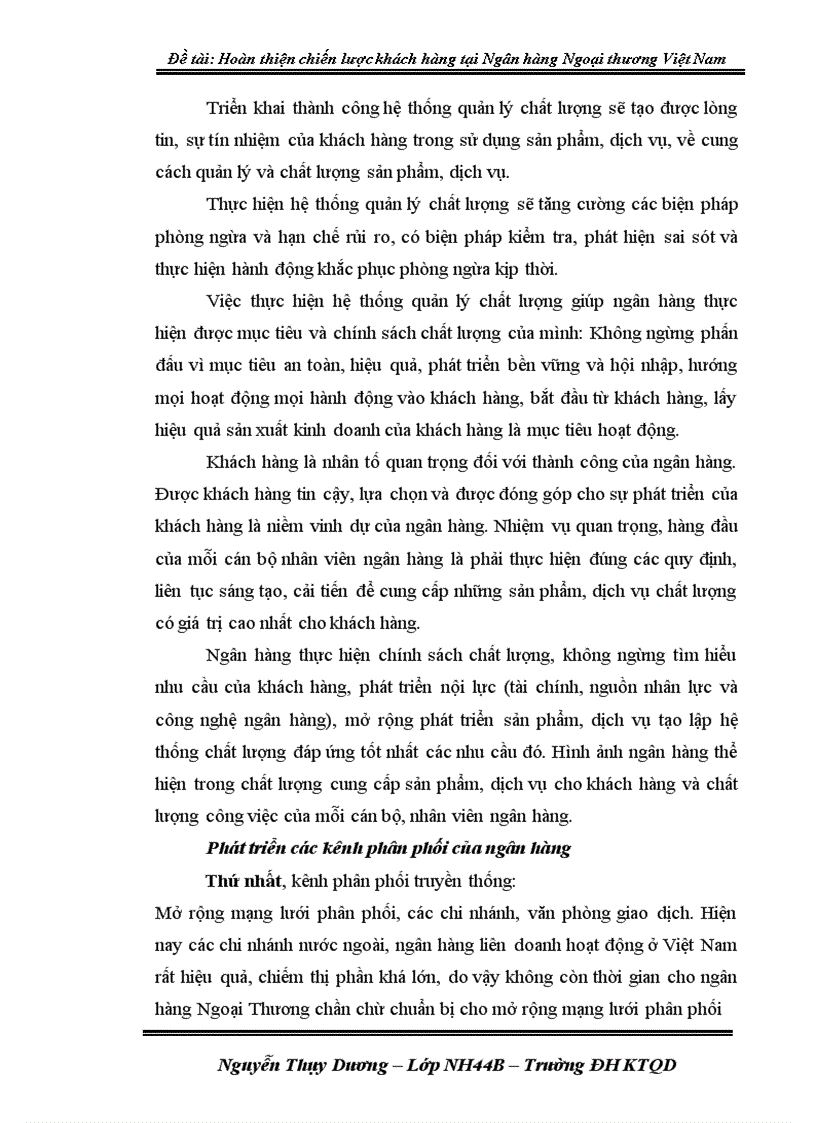 image for page Hoàn thiện chiến lược khách hàng tại ngân hàng Ngoại Thương Việt Nam 1