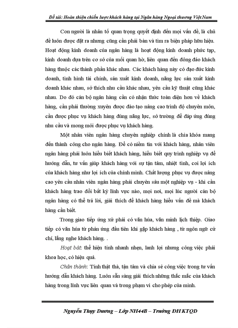 image for page Hoàn thiện chiến lược khách hàng tại ngân hàng Ngoại Thương Việt Nam 1