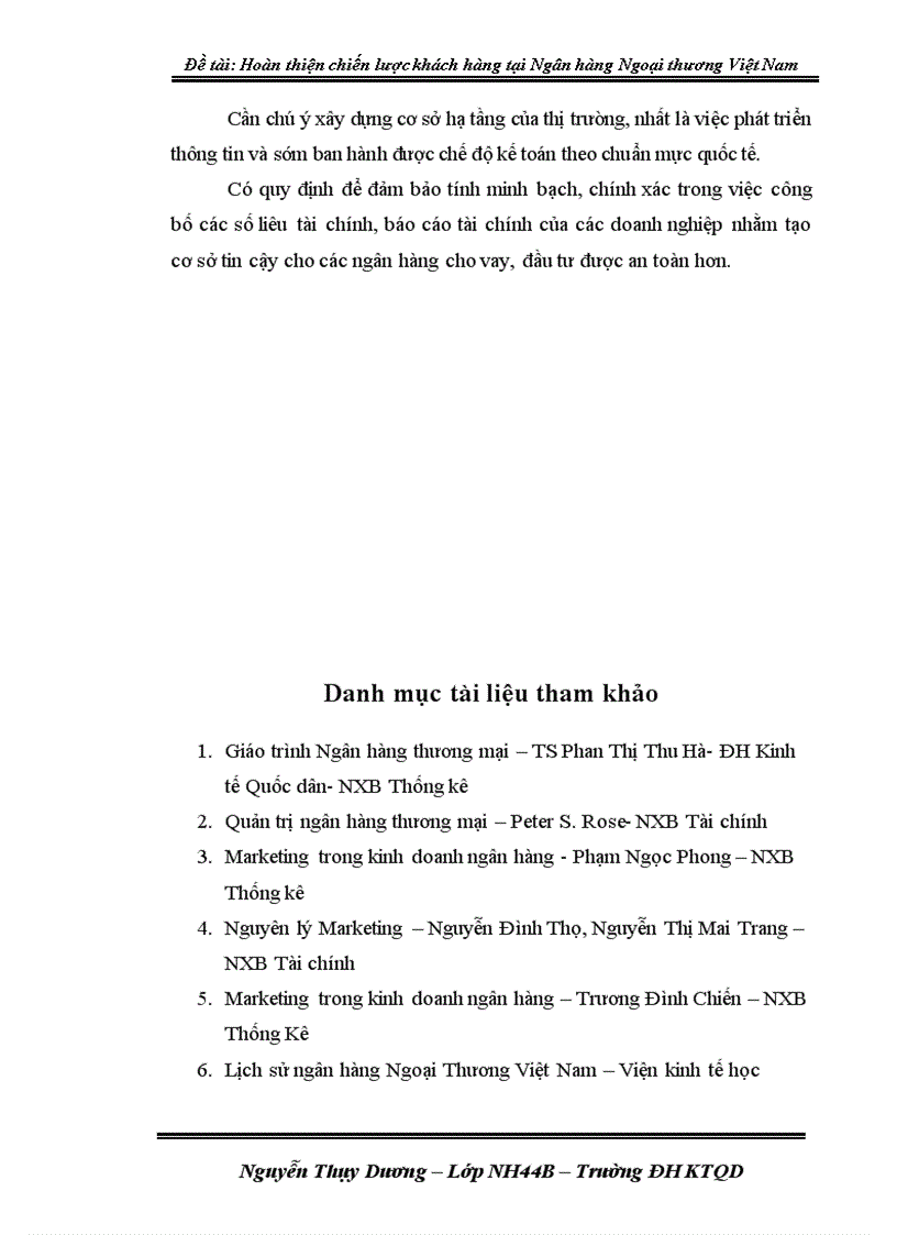 image for page Hoàn thiện chiến lược khách hàng tại ngân hàng Ngoại Thương Việt Nam 1