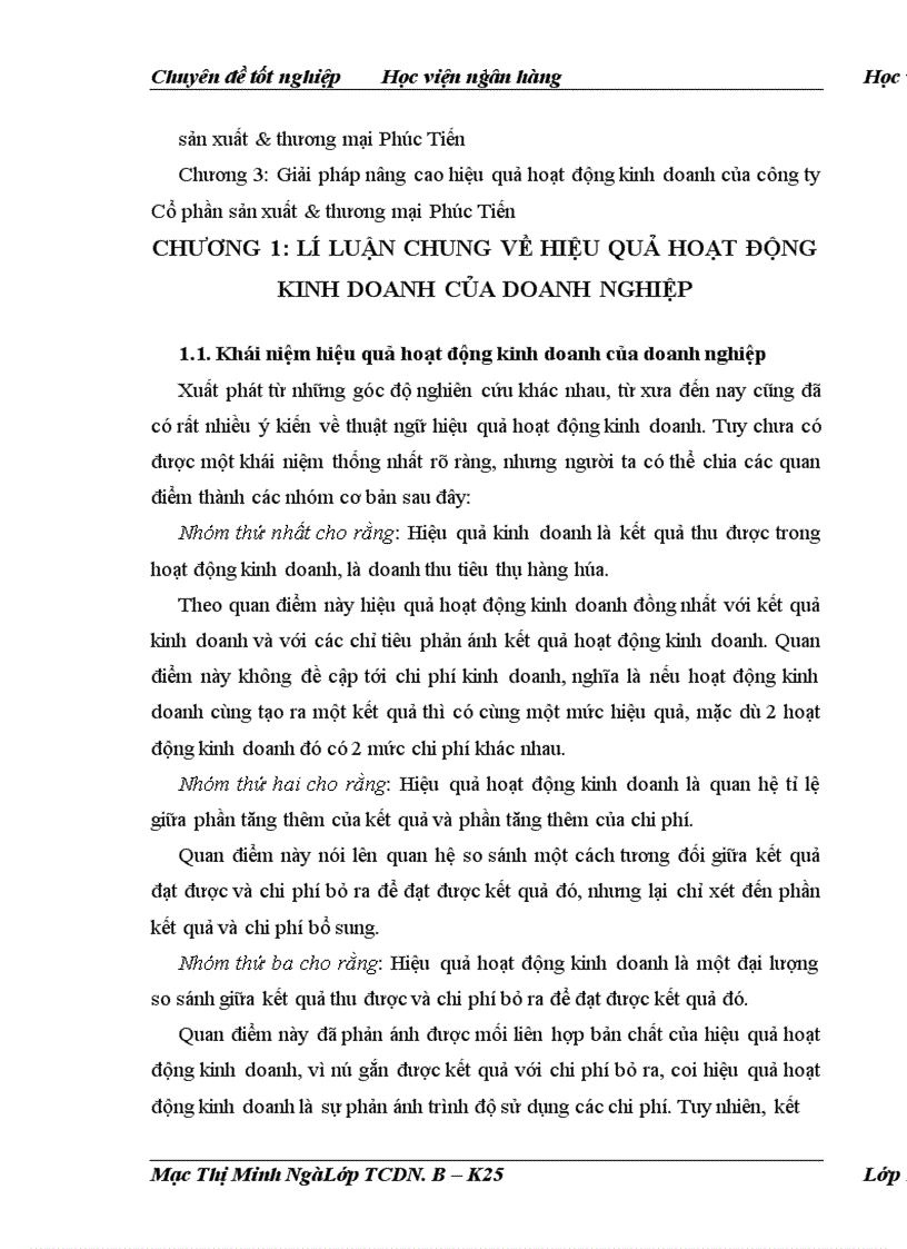 Giải pháp chủ yếu nhằm nâng cao hiệu quả hoạt động kinh doanh tại Công ty cổ phần sản xuất thương mại Phúc Tiến
