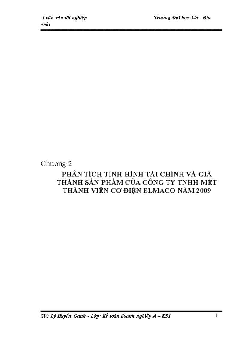 image for page Tổ chức công tác kế toán tập hợp chi phí và tính giá thành sản phẩm tại công ty TNHH một thành viên cơ điện Elmaco 1