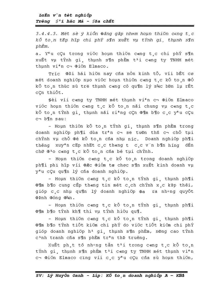 image for page Tổ chức công tác kế toán tập hợp chi phí và tính giá thành sản phẩm tại công ty TNHH một thành viên cơ điện Elmaco 1