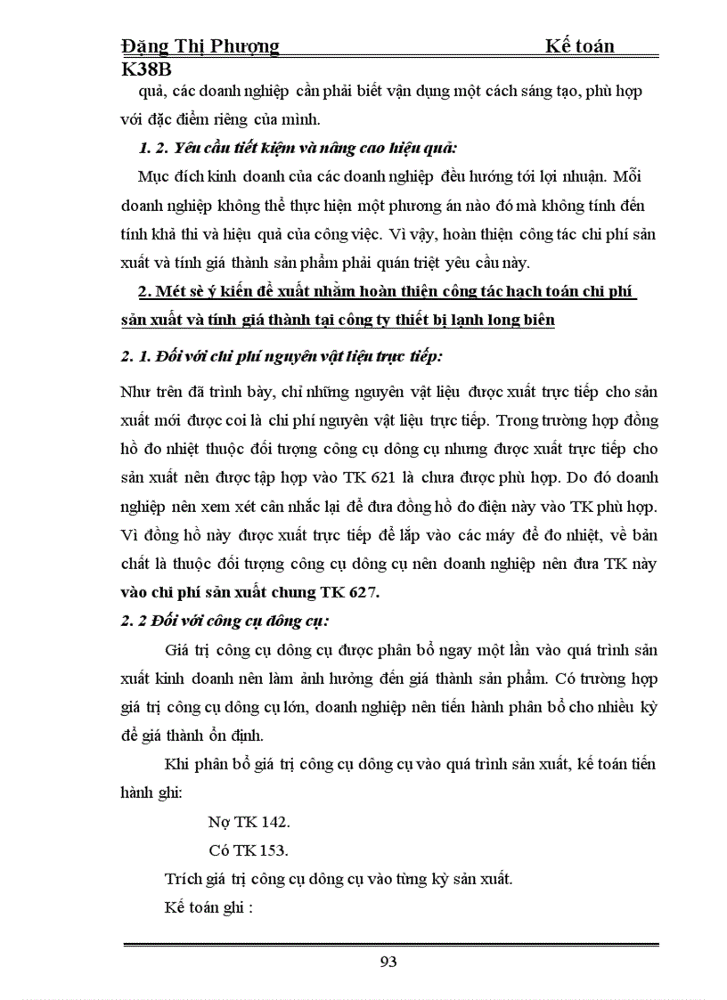 image for page Hoàn thiện công tác hạch toán chi phí sản xuất và tính giá thành sản phẩm với việc tăng cường quản trị ở Công ty thiết bị lạnh Long Biên 1