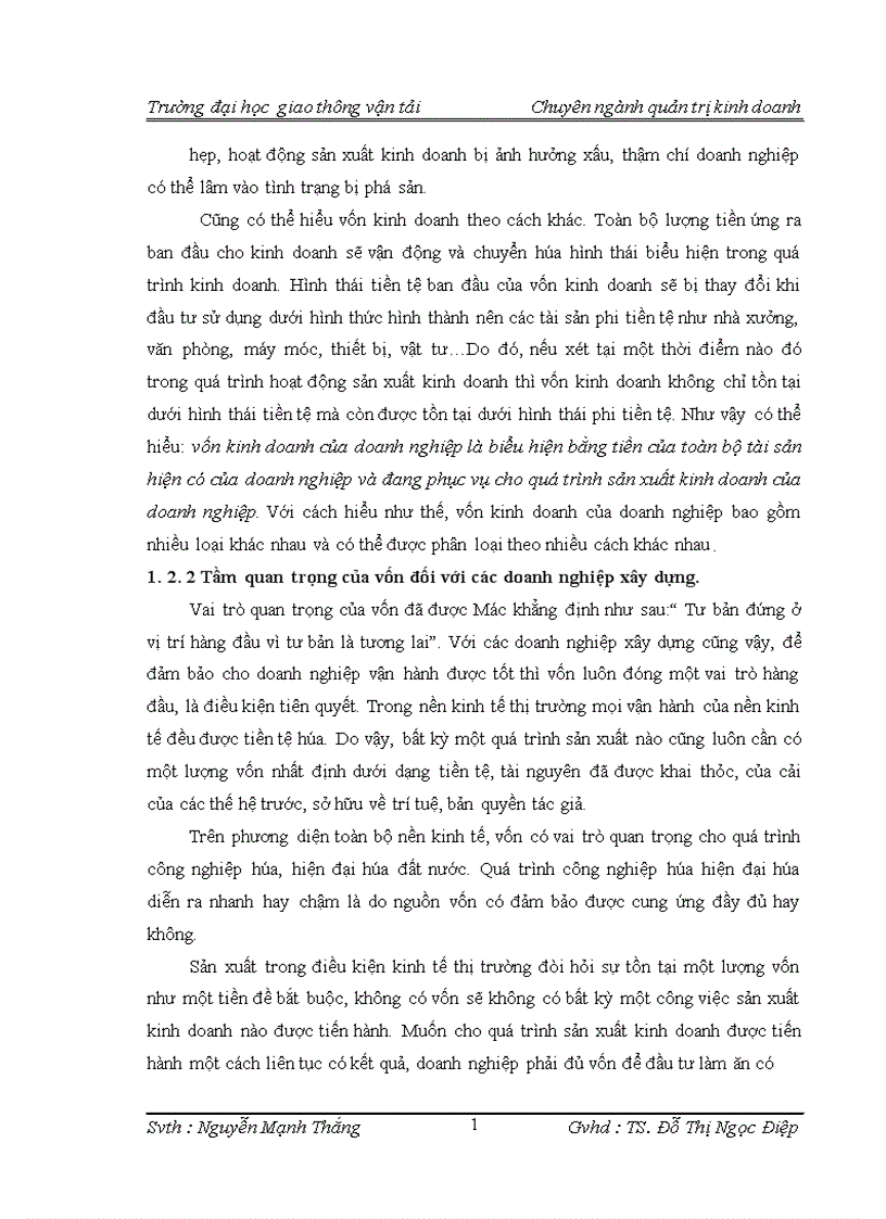 image for page Một số biện pháp nâng cao hiệu quả sử dụng vốn trong công ty cổ phần vật liệu xây dựng Sông Đáy