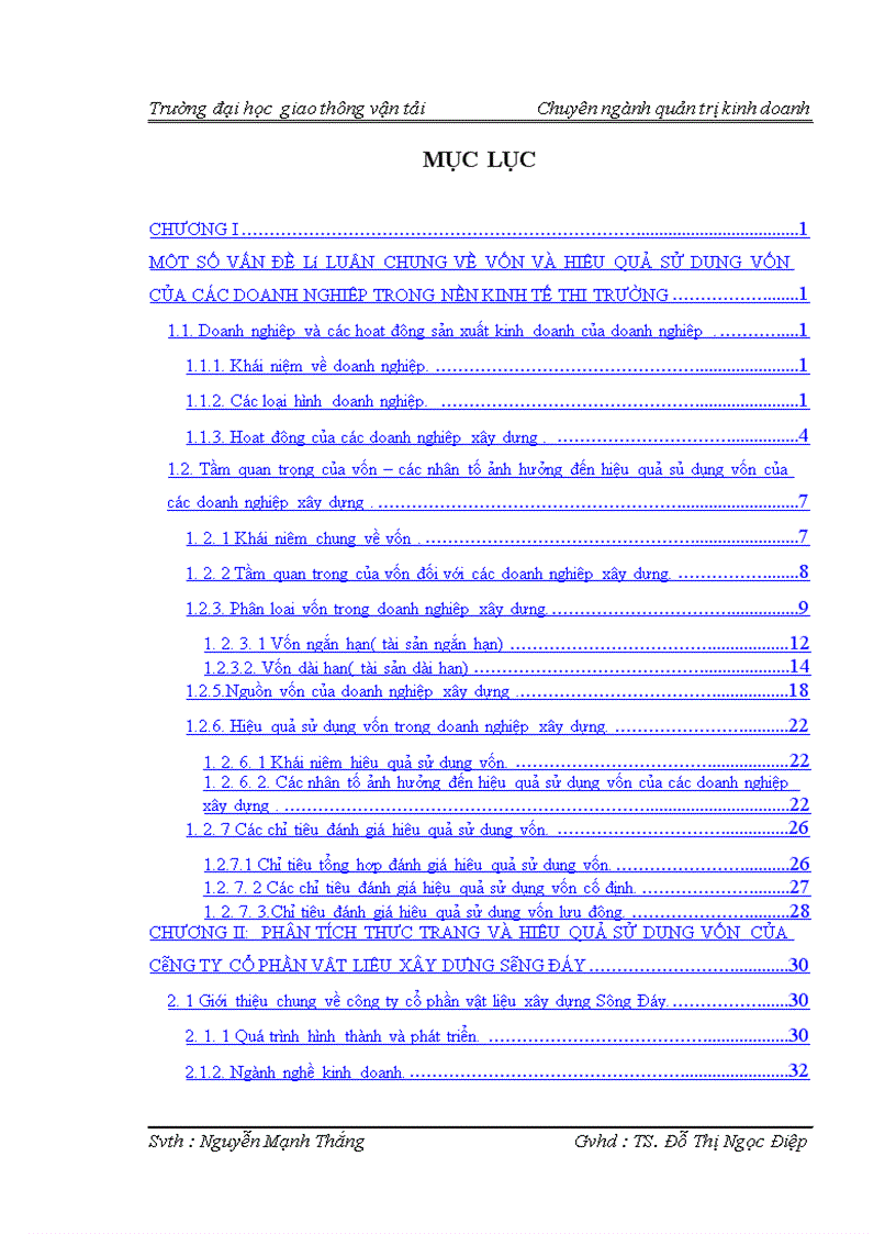 image for page Một số biện pháp nâng cao hiệu quả sử dụng vốn trong công ty cổ phần vật liệu xây dựng Sông Đáy