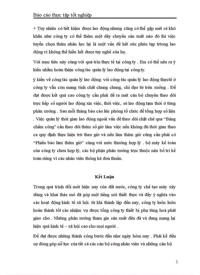 image for page Báo cáo về công tác quản lý lao động tại công ty xây dựng và khai thác mỏ Hoà Phát
