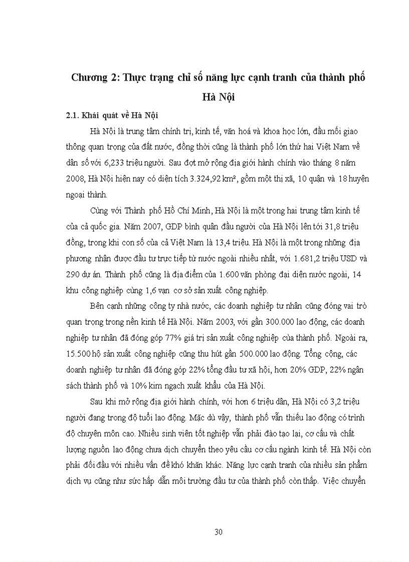 image for page Nâng cao chỉ số năng lực cạnh tranh của thành phố Hà Nội mới