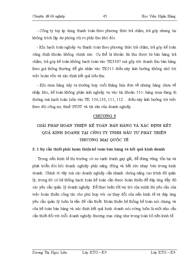 image for page Hoàn thiện kế toán bán hàng và xác định kết quả kinh doanh tại Công ty TNHH Đầu tư Phát triển Thương mại Quốc tế