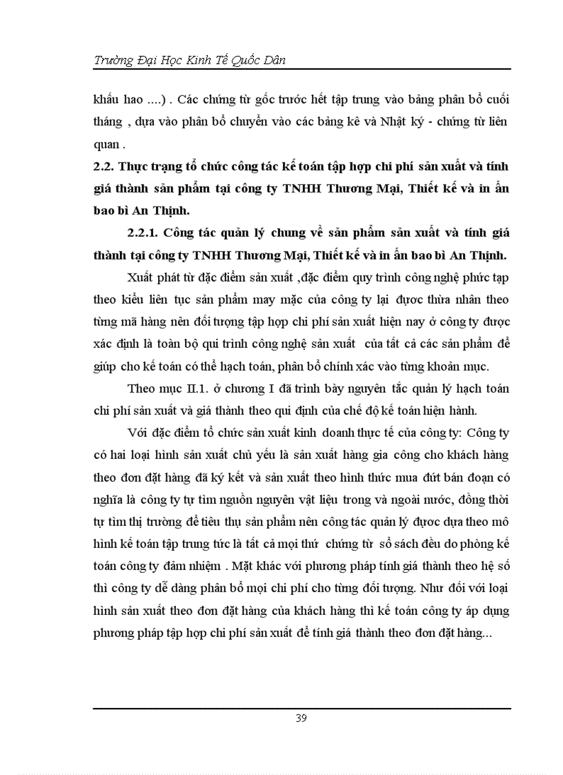 image for page Công tác kế toán tập hợp chi phí sản xuất và tính giá thành sản phẩm tại Công ty TNHH Thương Mại Và Thiết Kế Bao Bì An Thịnh 1