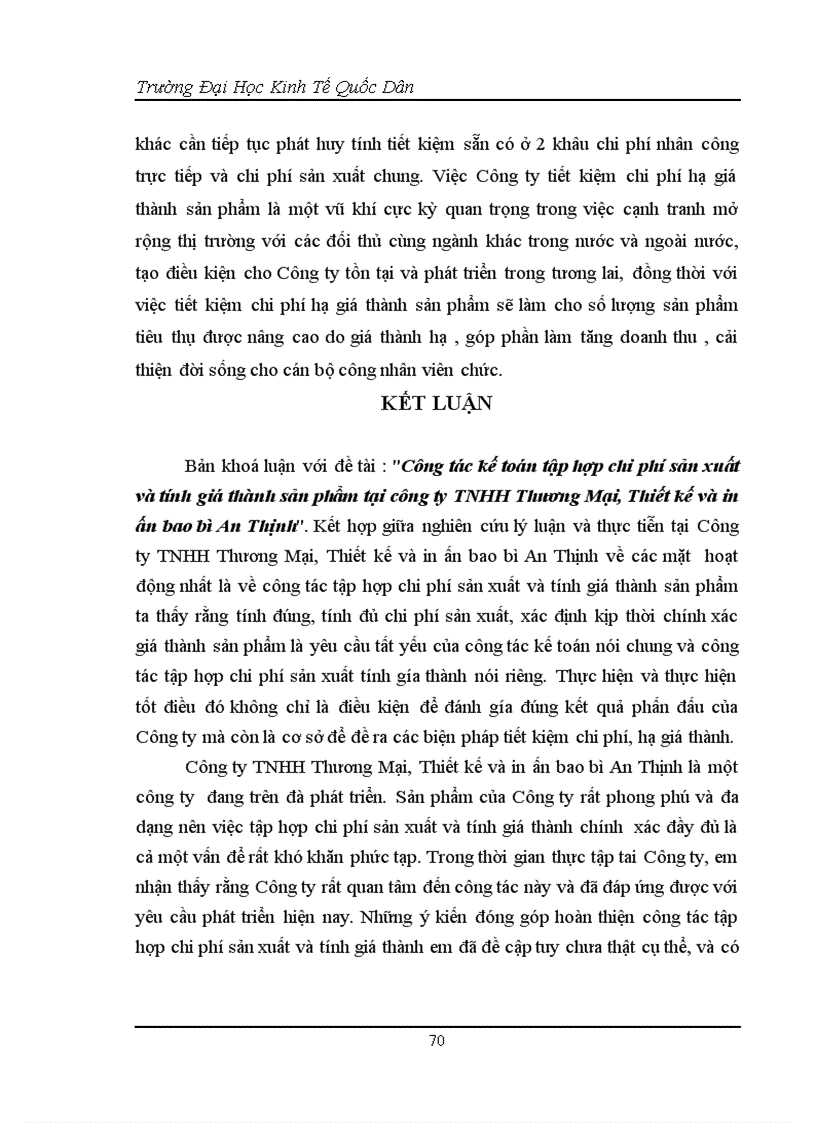 image for page Công tác kế toán tập hợp chi phí sản xuất và tính giá thành sản phẩm tại Công ty TNHH Thương Mại Và Thiết Kế Bao Bì An Thịnh 1