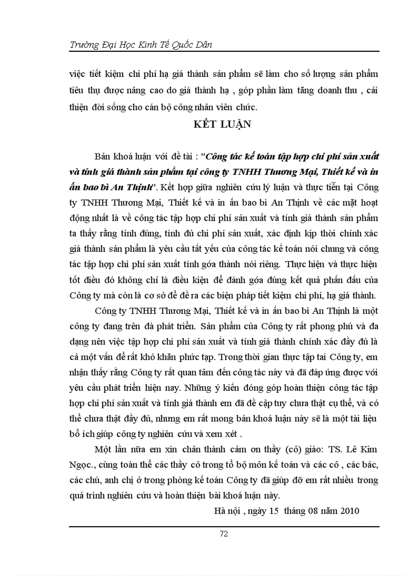 image for page Công tác kế toán tập hợp chi phí sản xuất và tính giá thành sản phẩm tại Công ty TNHH Thương Mại Và Thiết Kế Bao Bì An Thịnh 1