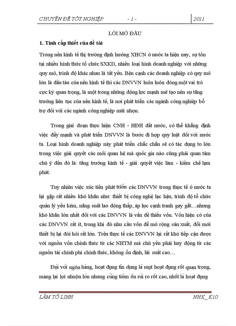 image for page Nâng cao chất lượng thẩm định tín dụng ngắn hạn đối với doanh nghiệp vừa và nhỏ tại SGD NHTMCP Việt Nam chi nhánh Ngô Quyền 1