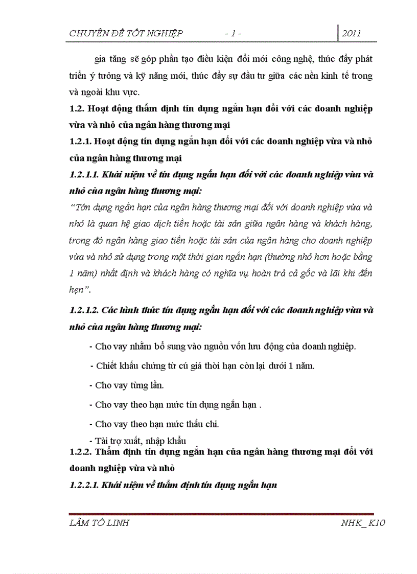 image for page Nâng cao chất lượng thẩm định tín dụng ngắn hạn đối với doanh nghiệp vừa và nhỏ tại SGD NHTMCP Việt Nam chi nhánh Ngô Quyền 1
