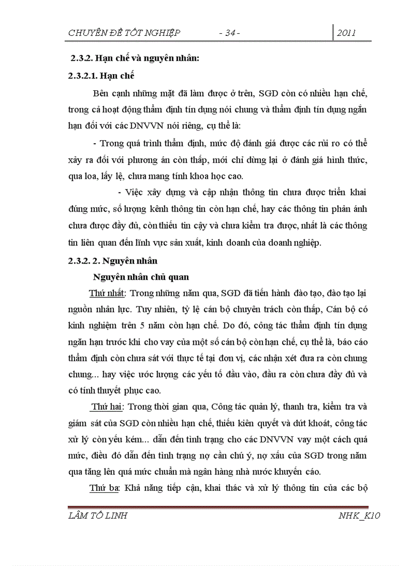 image for page Nâng cao chất lượng thẩm định tín dụng ngắn hạn đối với doanh nghiệp vừa và nhỏ tại SGD NHTMCP Việt Nam chi nhánh Ngô Quyền 1