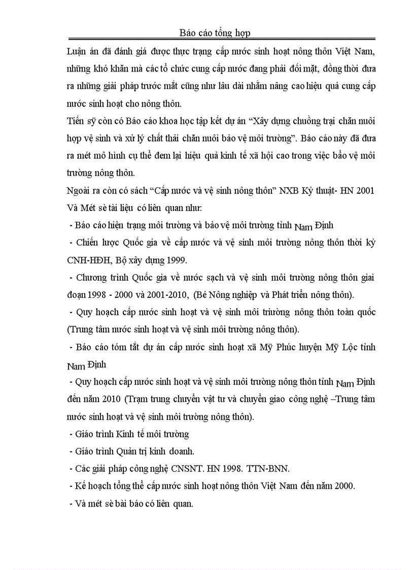 image for page Đánh giá hiệu quả kinh tế xã hội của việc cung cấp nước sinh hoạt và vệ sinh môi trường nông thôn xã Mỹ Phúc huyện Mỹ Lộc tỉnh Nam Định 1