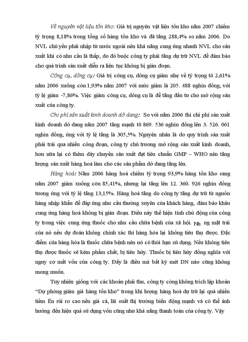 image for page Vốn lưu động và một số biện pháp nhằm nâng cao hiệu quả sử dụng vốn lưu động tại Công ty cổ phần Dược TW Mediplantex