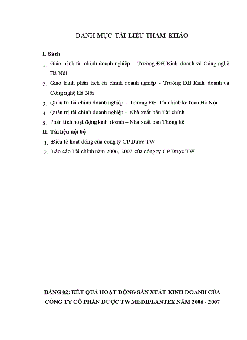 image for page Vốn lưu động và một số biện pháp nhằm nâng cao hiệu quả sử dụng vốn lưu động tại Công ty cổ phần Dược TW Mediplantex