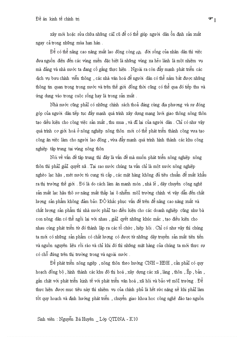 image for page Công nghiệp hoá hiện đại hoá nông nghiệp nông thôn ở nước ta hiện nay 1