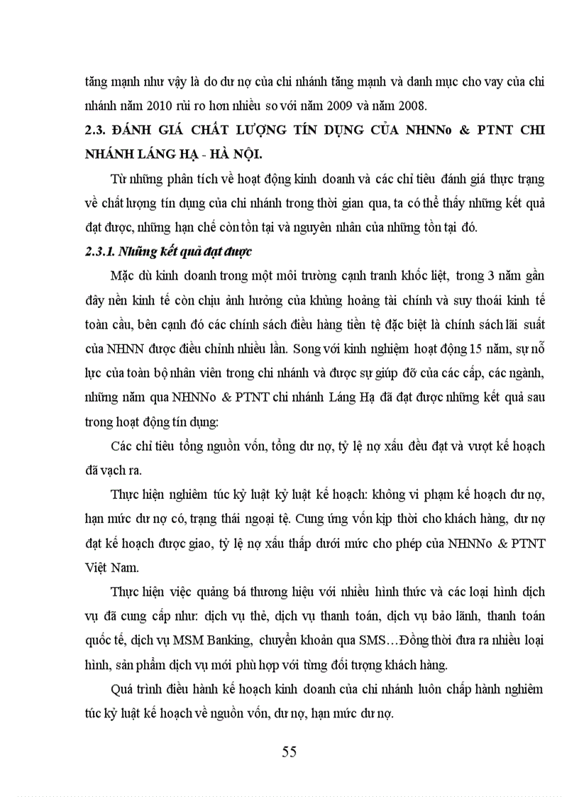 image for page Giải pháp nâng cao chất lượng tín dụng tại NHNNo PTNT chi nhánh Láng Hạ Hà Nội