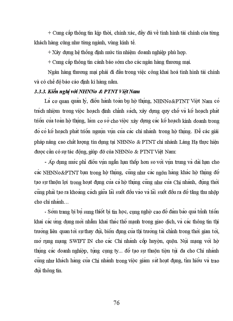 image for page Giải pháp nâng cao chất lượng tín dụng tại NHNNo PTNT chi nhánh Láng Hạ Hà Nội