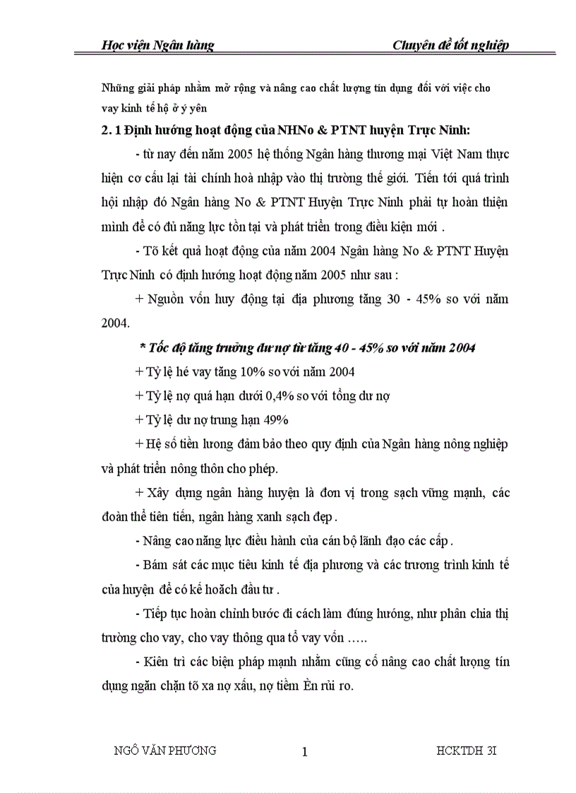 image for page Một số giải pháp nhằm nâng cao hiệu quả hoạt động tín dụng ở Ngân hàng Nông nghiệp và phát triển nông thôn Huyện Trực Ninh Nam Định 1