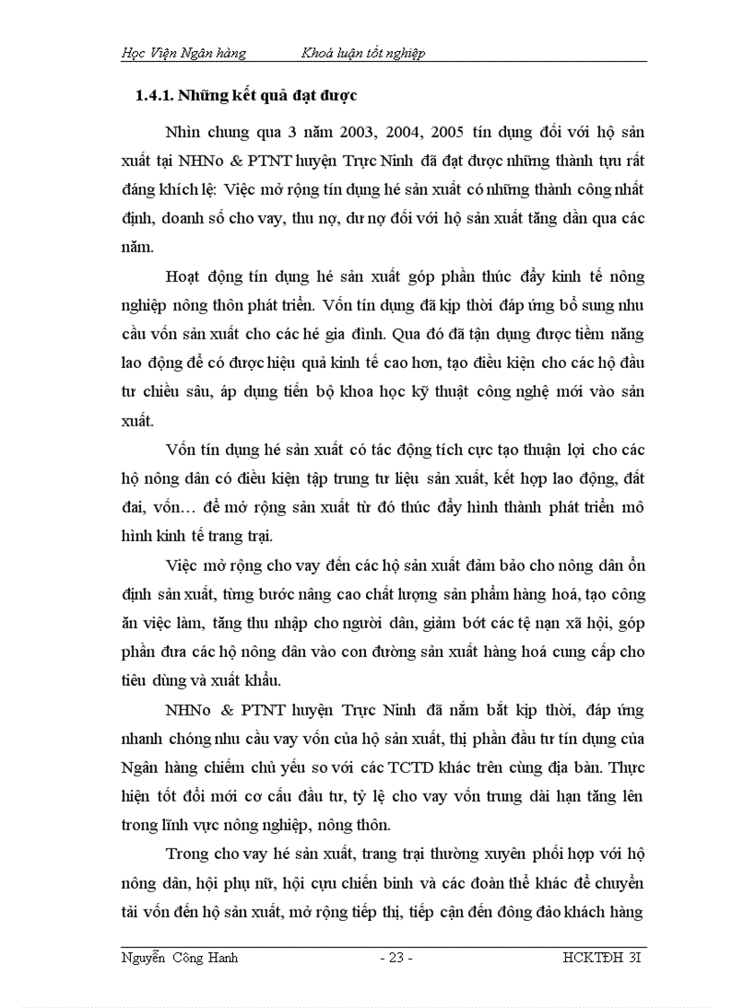 image for page Giải pháp mở rộng tín dụng hộ sản xuất tại NHNo PTNT huyện Trực Ninh