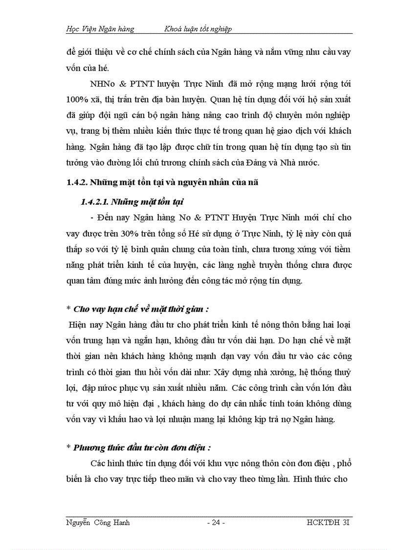 image for page Giải pháp mở rộng tín dụng hộ sản xuất tại NHNo PTNT huyện Trực Ninh