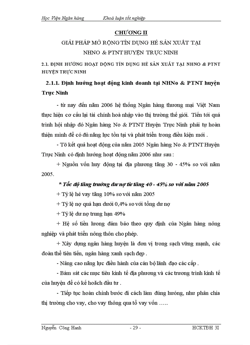 image for page Giải pháp mở rộng tín dụng hộ sản xuất tại NHNo PTNT huyện Trực Ninh