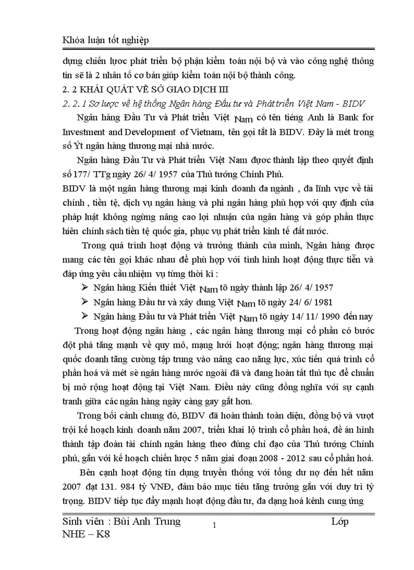 image for page Một số giải pháp nâng cao hiệu quả kiểm toán nội bộ đối với hoạt động tín dụng tại Sở giao dịch III Ngân hàng Đầu tư và Phát triển Việt Nam 1